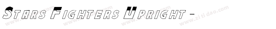 Stars Fighters Upright字体转换
